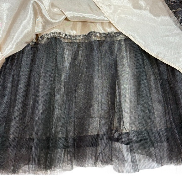 Vintage 90’s City Triangles black lace A line tea length dress size XS 0-2 - Picture 8 of 12